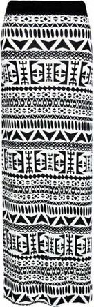 Crazy Girls Women Elasticated Gypsy Long Plain Printed Maxi Skirt.UK 8-26, Aztec Print, 2XL (UK 20-22)