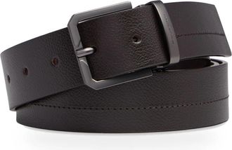Piquadro Russel Leren Riem - Heren - Riemen - Bruin - ONE Size - Katoen - Accessoires