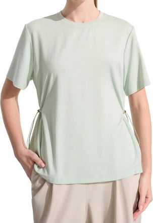 Joseph Ribkoff Adjustable Sides Boxy Top In Pistachio