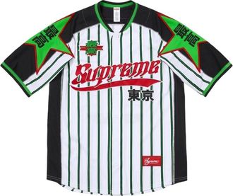 SUPREME SS26 Stars Baseball Jersey Stripe SUP-SS26-156-STP