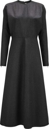 Victoria Beckham Black Round Neck Maxi Dress