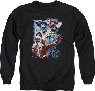 Gildan Justice League of America Galactic Attack Color Adult Crewneck Sweatshirt