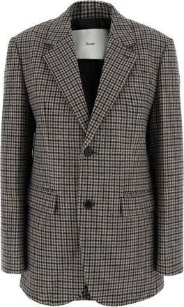 Dunst Jassen, Dames, Beige, XS, Wol, Klassieke Blazer met 2 Knopen van Wol
