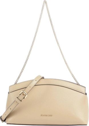 Michael Kors Athena Small Convertible Clutch - Dames - Schoudertassen - Beige - ONE Size - Leer - Tassen