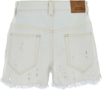 Isabel Marant Aecia Denim Shorts - White