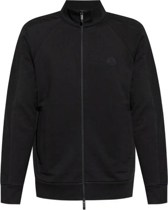 Moncler Felpa con logo e zip - Nero