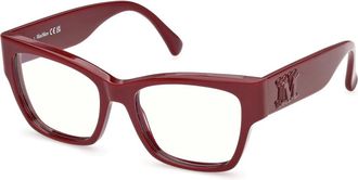 Max Mara Square Optical Frame - unisex - Accessoires - Rood - Maat: 52 MM
