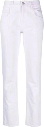 Isabel Marant Alison Straight Jeans - Dames - Regular Fit Jeans - Wit - M - Katoen - Jeans