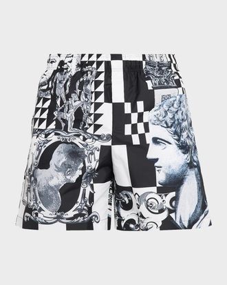 Versace Men & apos;s Medusa Collage Swim Trunks