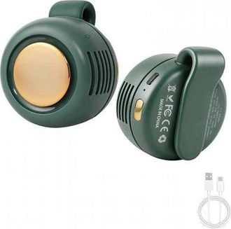 OEM Ventilador Cicl&oacute;nico Port&aacute;til Peque&ntilde;o, Mini Ventilador Sin Aspas Con Clip, Verde Mf019