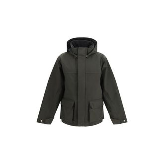 GR10K Black Polyester Mens Parka