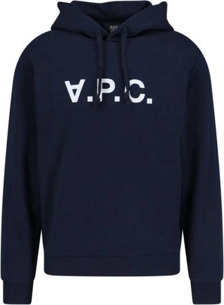 A.P.C. Logo Hoodie - Blue