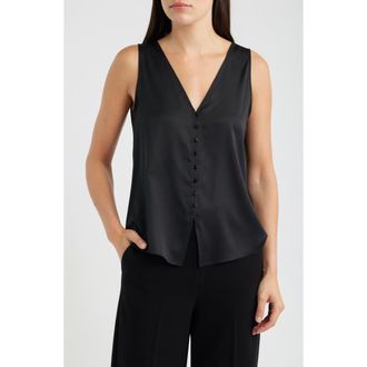 Kobi Halperin Colette Silk Blend Button-Up Top in Black at Nordstrom, Size Xx-Large