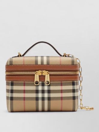 Burberry check mini vanity bag