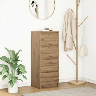 vidaXL vidaXL Credenza Rovere Artigianale 37,5x35x99 cm in Legno Multistrato