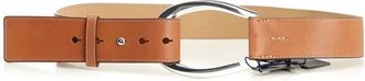 Polo Ralph Lauren Stirrup-Buckle Wide Leather Belt - female - Polo Ralph Lauren - Belts - Brown - S - Accessories