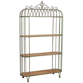 Wanderlust Deco Estanter&iacute;a Jaula De Hierro Envejecida 120x42x205h Cm