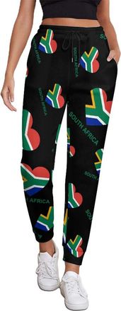 Generic Love South Africa Womens Sweatpants Printed Baggy Jogger Pants Athletic Lounge Trousers with Pockets 2XL