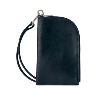 Rick Owens Leren portemonnee met ritssluiting - Heren - Accessoires - Zwart - Maat: ONE Size Leer