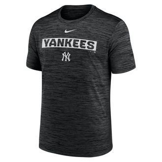 Nike New York Yankees Velocity Nike Mens Dri-FIT MLB T-Shirt in Black | NKPQ00ANK-RWH