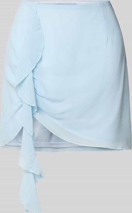 LeGer By Lena Gercke Minirock aus Chiffon mit Volant Modell Ludmilla in Hellblau, Gr&ouml;&szlig;e 34