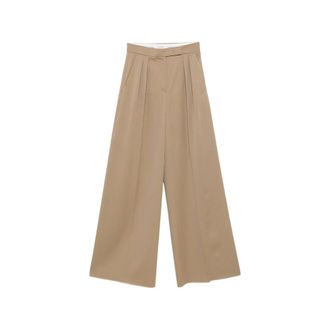 Max Mara Wide Trousers, female, Brown, Size: XS Pant Max Mara