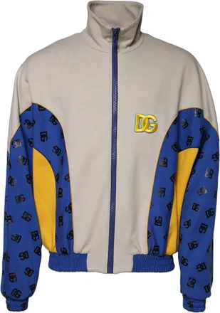 Dolce & Gabbana Mens Multicolor Polyester Full Zip Bomber Jacket Clothing