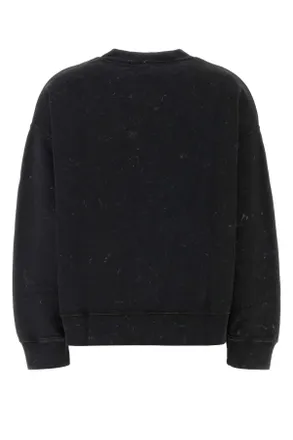 Ganni Womens Graphite Cotton Oversize Sweatshirt Phantom Exterior: Organic Maglieria Sweater