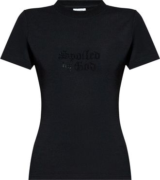 VETEMENTS Spoiled by God T-shirt - women - Cotton - S - Black