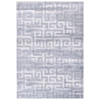 Beliani Alfombra Moderna 160 X 230 Cm De Tela Motivo Geom&eacute;trico Sala De Estar Dormitorio Apto Para Calefacci&oacute;n Por Suelo Radiante Base Antideslizante Gris Bey