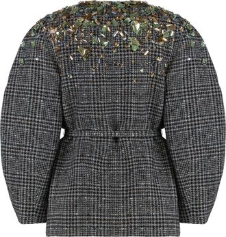 Fendi Womens Wool Tweed Jacket Multicolour Main: Virgin