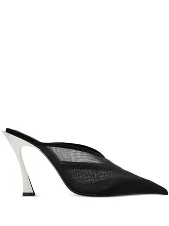 MUGLER 95mm Fang mules - Black