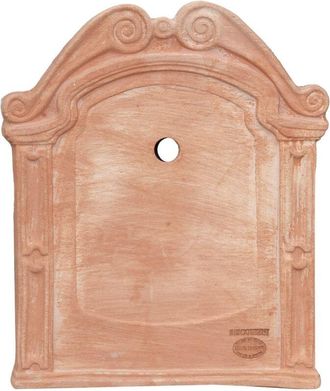 Biscottini International Biscottini - Front&oacute;n De Terracota 100% Made In Italy 37x47 Cm Hecho A Mano Parte Superior Fuente De Terracota Decoraci&oacute;n De Jard&iacute;n Exterior