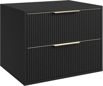 Badplaats Mueble de lavabo Rimini 60 cm - Negro - Mueble de baño con cajon