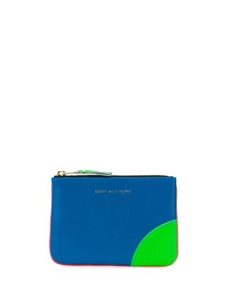 Comme Des Garçons colour-block leather wallet - unisex - Goat Skin - One Size - Blue