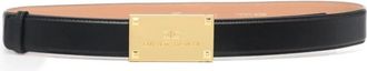 Elisabetta Franchi Logo Buckle Belt - Dames - Riemen - Zwart - 2XL - Leer - Accessoires