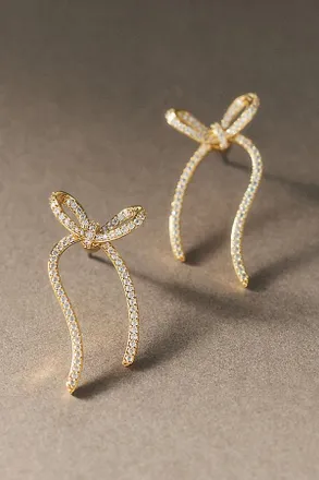 Nadri In The Air Bow Jacket Earrings