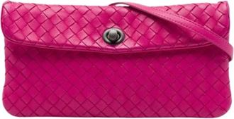 Bottega Veneta Borsa a tracolla in nappa intrecciata Pre-owned - - Pre-owned - Donna - Rosa - ONE SIZE