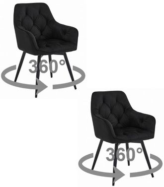 OEM Silla Jork360 - Terciopelo Negro / Patas Negras X 2