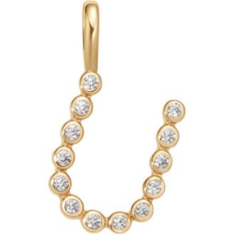 Made by Mary CZ Poppy Charm in Gold Vermeil Initial U at Nordstrom