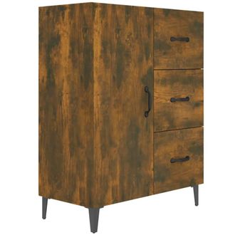 Berkfield Home Sideboard Smoked Oak 69.5x34x90 cm Engineered Wood in Brown