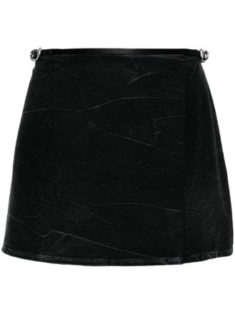 Givenchy Womens Voyou Denim Mini Skirt