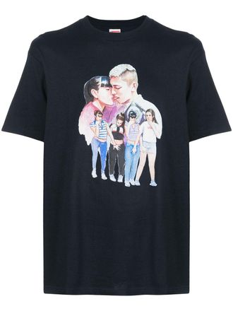 SUPREME T-shirt Kiss con stampa - Blu