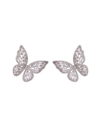 Eyecandy LA Eye Candy La Butterfly Motif Cz Earrings