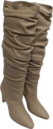 Manolo Blahnik Womens Leather Calassohi 90 Knee-High Boot (Authentic Pre- Loved)