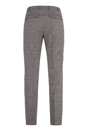 Pantaloni Torino Prince of Wales Wool Trousers - Gray