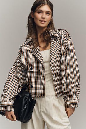 Maeve Crop Trench Coat Jacket