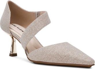 Anne Klein Cerys Pump in Light Gold Fabric at Nordstrom, Size 6.5