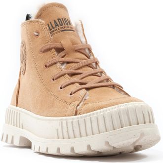 Palladium Winterboots PALLADIUM PALLASHOCK ZIP WARM, Damen, Gr. 39, dear braun, Leder, Schuhe Winterboots, Winterschuhe, Winterstiefel, Sneakerboots, wasserabwe