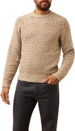 Faherty Donegal Crewneck Wool Blend Sweater in Oat Birdseye Marl at Nordstrom Rack, Size Xx-Large